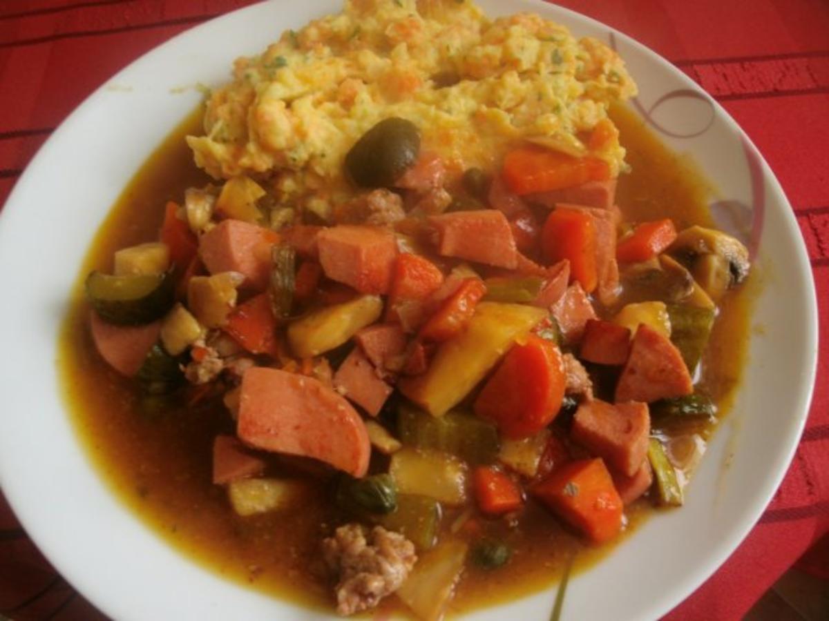 Würstchengulasch mit  Gemüse - Rezept - Bild Nr. 9