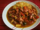 Rezept: Würstchengulasch mit Gemüse Würstchengulasch mit Gemüse - Rezept