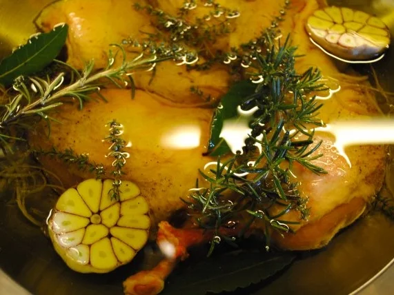 confiertes Kräuterhuhn / Risotto al’ arrabiata / Vanille-Tomaten - Rezept - Bild Nr. 6