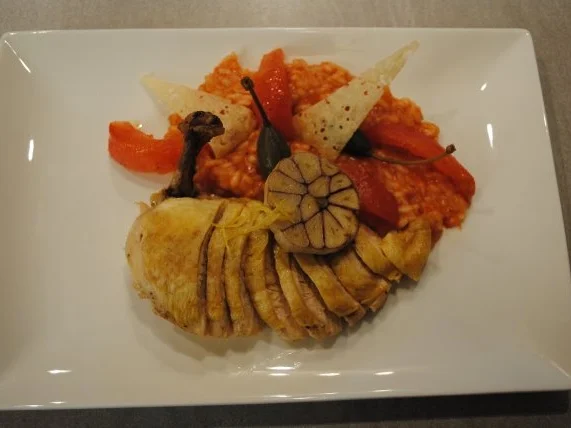 confiertes Kräuterhuhn / Risotto al’ arrabiata / Vanille-Tomaten - Rezept - Bild Nr. 16