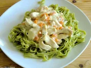 Grüne Tagliatelle mit Hähnchen-Ragout - Rezept