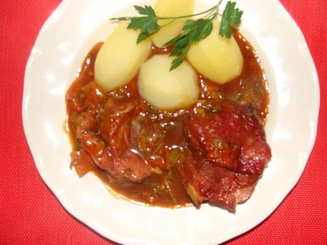 Rezept: Fleisch : Ahab's Schweinshaxen geschmort u. gegrillt. Fleisch : Ahab's Schweinshaxen geschmort u. gegrillt. - Rezept