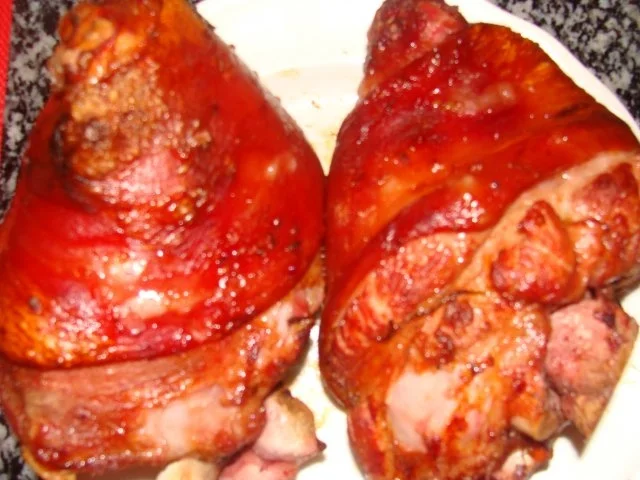 Rezept: Fleisch : Ahab's Schweinshaxen geschmort u. gegrillt. Bild Nr. 2 Fleisch : Ahab's Schweinshaxen geschmort u. gegrillt. - Rezept - Bild Nr. 2