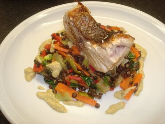 Red Snapper mit Linsengemüse und Kokosnusscreme - Rezept - Bild Nr. 5