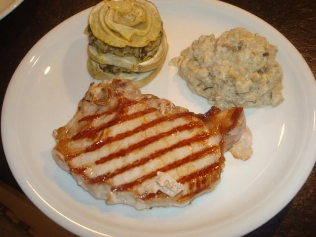 Kotelett, Auberginenkaviar und Fenchel mit Linsenmus - Rezept - Bild Nr. 6