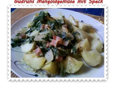 Gemüse: Mangoldgemüse mit Speck - Rezept