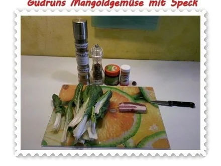 Gemüse: Mangoldgemüse mit Speck - Rezept - Bild Nr. 5