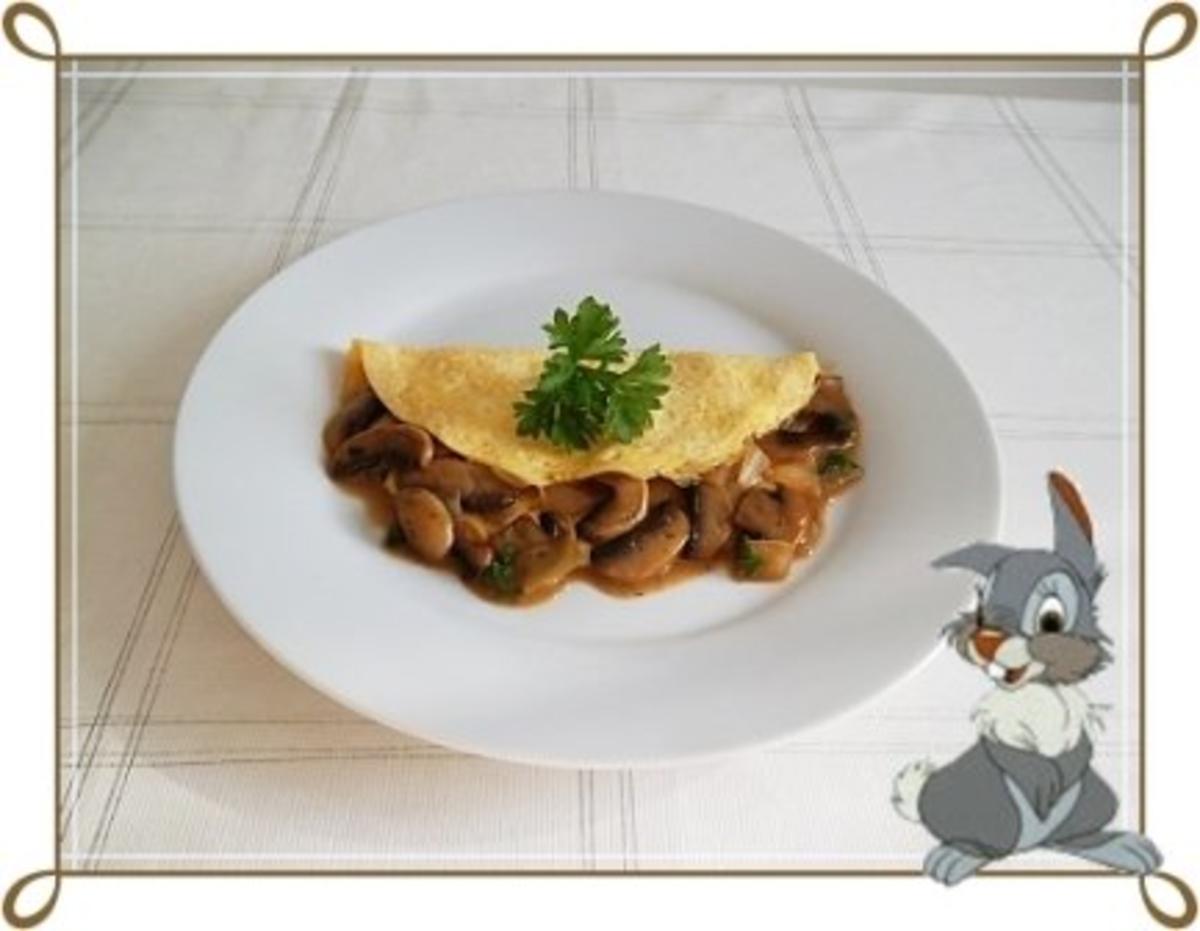 ❀Einladung zum Osterfrühstück ❀ Omelett gefüllt mit Champignons - Rezept - Bild Nr. 2