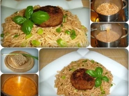 Gebratene Chinesische Nudeln mit Bulette - Rezept - Bild Nr. 17