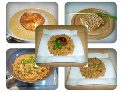 Gebratene Chinesische Nudeln mit Bulette - Rezept - Bild Nr. 4