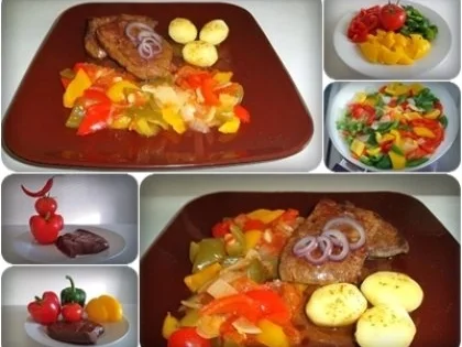 Rezept: Zarte Rinderleber mit buntem Paprika und Salzkartoffeln dazu Bild Nr. 22 Zarte Rinderleber mit buntem Paprika und Salzkartoffeln dazu - Rezept - Bild Nr. 22