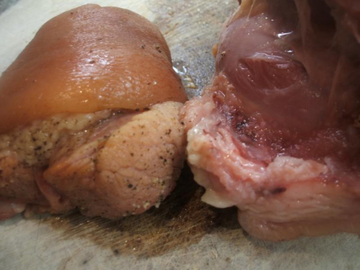 Fleisch: Salzknöchle (Eisbein) mit Sauerkraut und Meerrettich-Püree - Rezept - Bild Nr. 4