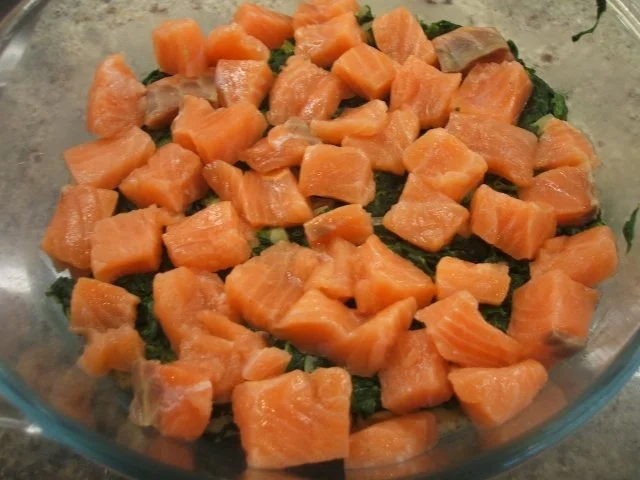 Auflauf: Gnocchiauflauf mit Lachs und Blattspinat - Rezept - Bild Nr. 6