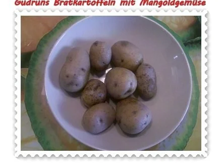 Rezept: Kartoffeln: Bratkartoffeln mit Mangoldgemüse Bild Nr. 2 Kartoffeln: Bratkartoffeln mit Mangoldgemüse - Rezept - Bild Nr. 2