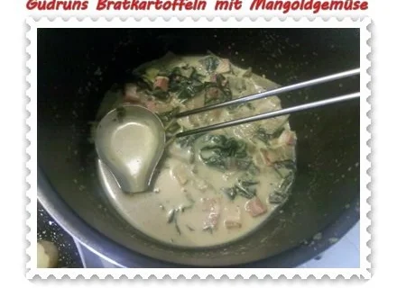 Rezept: Kartoffeln: Bratkartoffeln mit Mangoldgemüse Bild Nr. 4 Kartoffeln: Bratkartoffeln mit Mangoldgemüse - Rezept - Bild Nr. 4