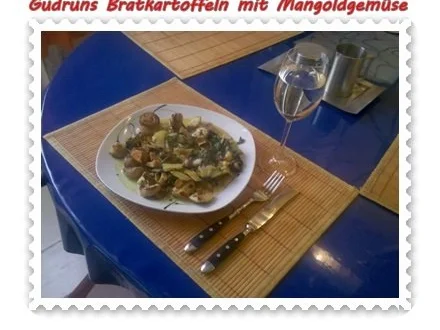 Rezept: Kartoffeln: Bratkartoffeln mit Mangoldgemüse Bild Nr. 8 Kartoffeln: Bratkartoffeln mit Mangoldgemüse - Rezept - Bild Nr. 8