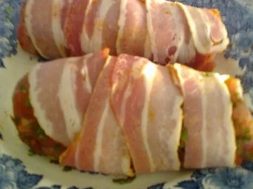 Schweinefilet im Baconmantel mit fruchtiger Weißweinsauce - Rezept - Bild Nr. 3