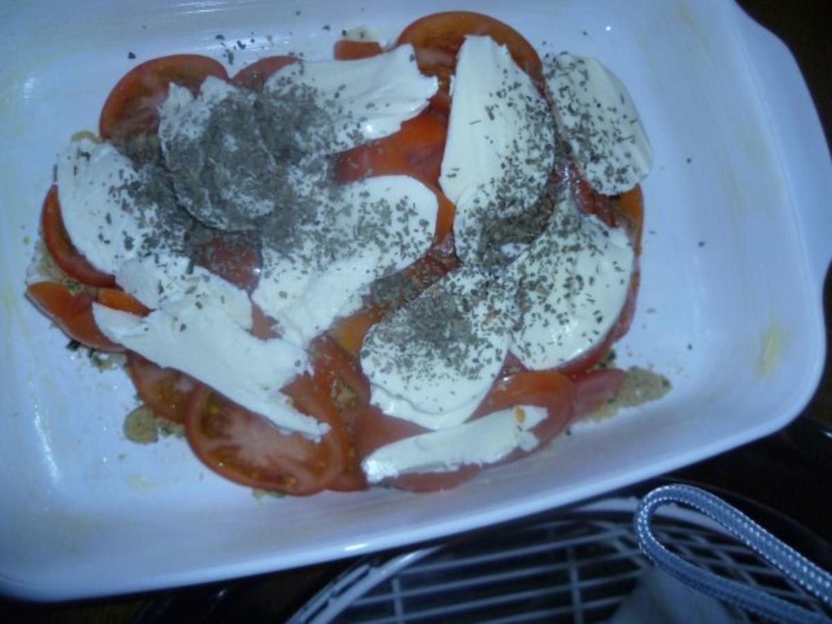 Bilder für Seezunge mit Tomaten und Mozzarella - Rezept