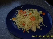 Bunte Nudelpfanne mit Hähnchenbrust - Rezept