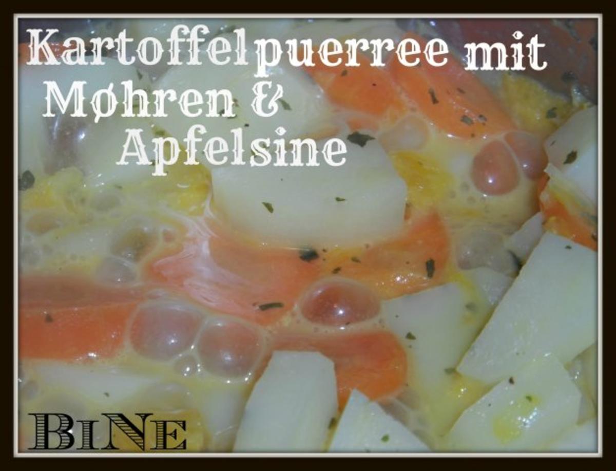 BiNe` S KARTOFFELPUERREE MIT MØHREN & APFELSINE - Rezept