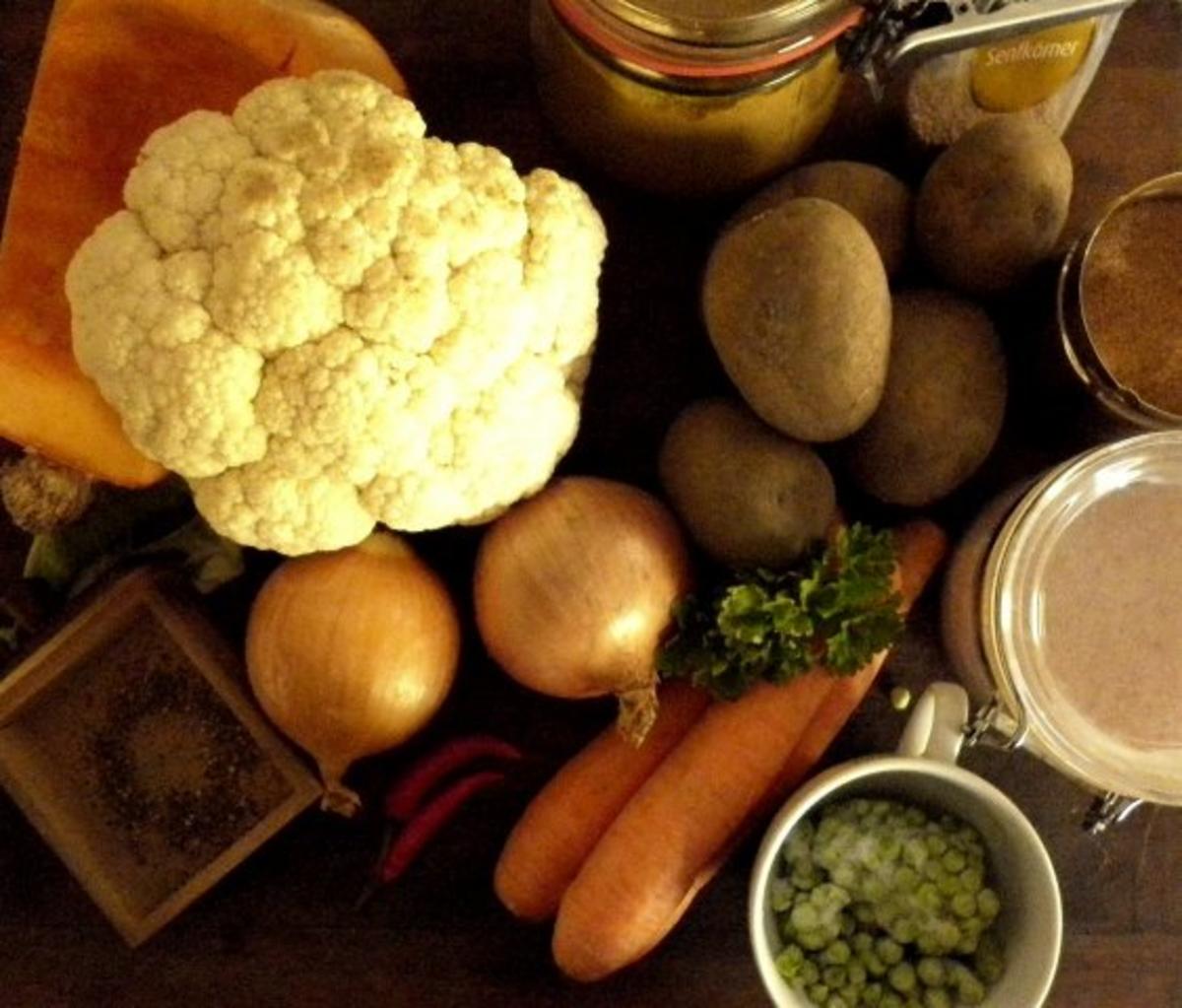 Blumenkohl-Curry mit Kartoffel-Möhren-Rösti - Rezept - Bild Nr. 2