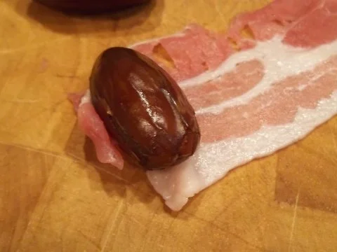 Marion's Spinat-Salat mit Datteln im Bacon-Mantel - Rezept - Bild Nr. 2