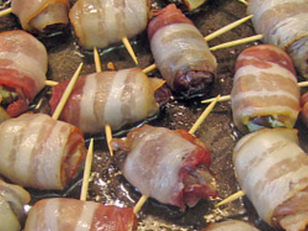 Datteln im Speckmantel - schnell &amp; einfach - 179 kcal/100g