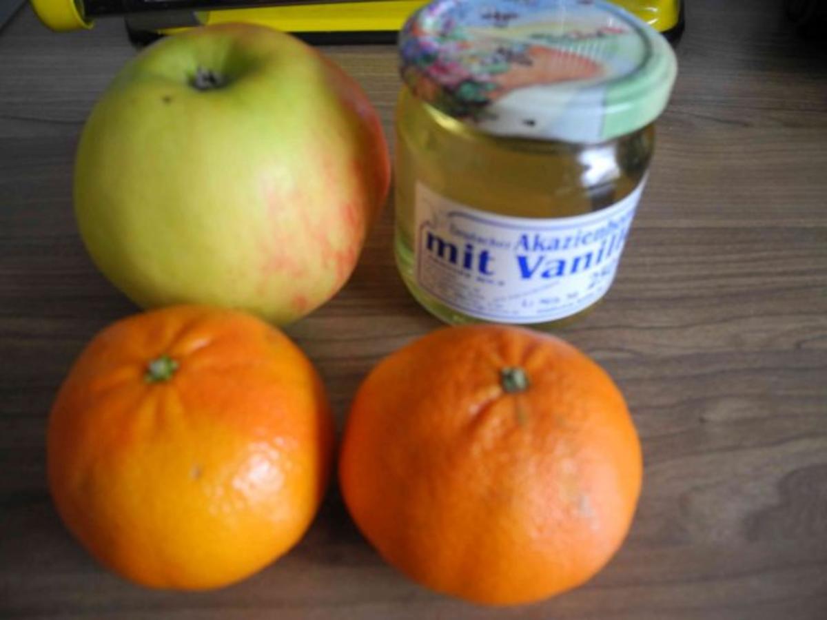 Dessert : Selbstgemachter Joghurt mit Apfelstückchen und Blutorange ...