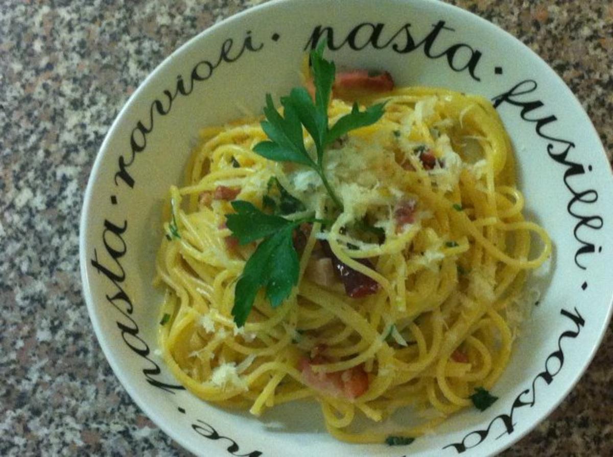 Spaghetti Carbonara ohne Sahne - Rezept