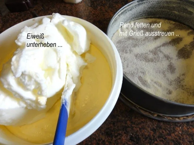 Rührteig:   KÄSEKUCHEN mit Pfirsichen - Rezept - Bild Nr. 5