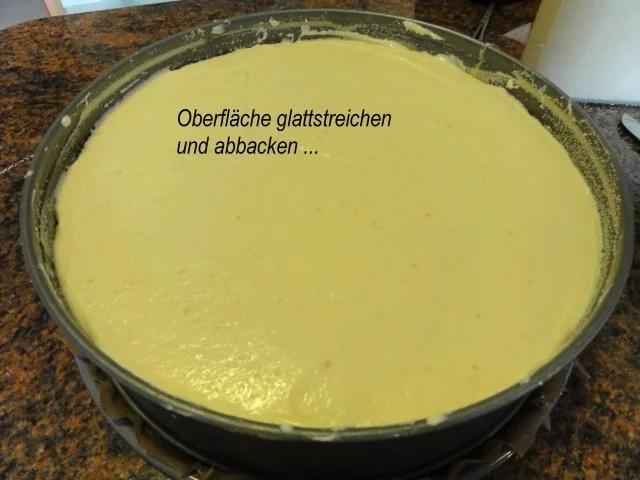 Rührteig:   KÄSEKUCHEN mit Pfirsichen - Rezept - Bild Nr. 7