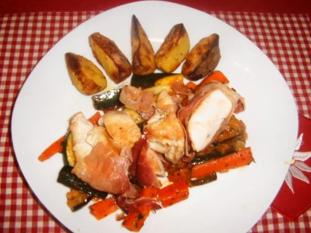 Rezept: Hähnchenfilet im Schinkenmantel Hähnchenfilet im Schinkenmantel - Rezept