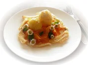 Sesamkartoffeln mit gebackenem Fenchel und Möhren - Rezept