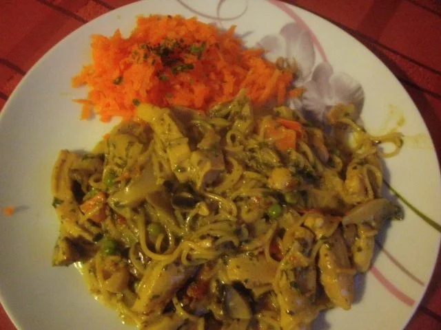 Hähnchennudeln mit Möhrenrohkost - Rezept - Bild Nr. 15