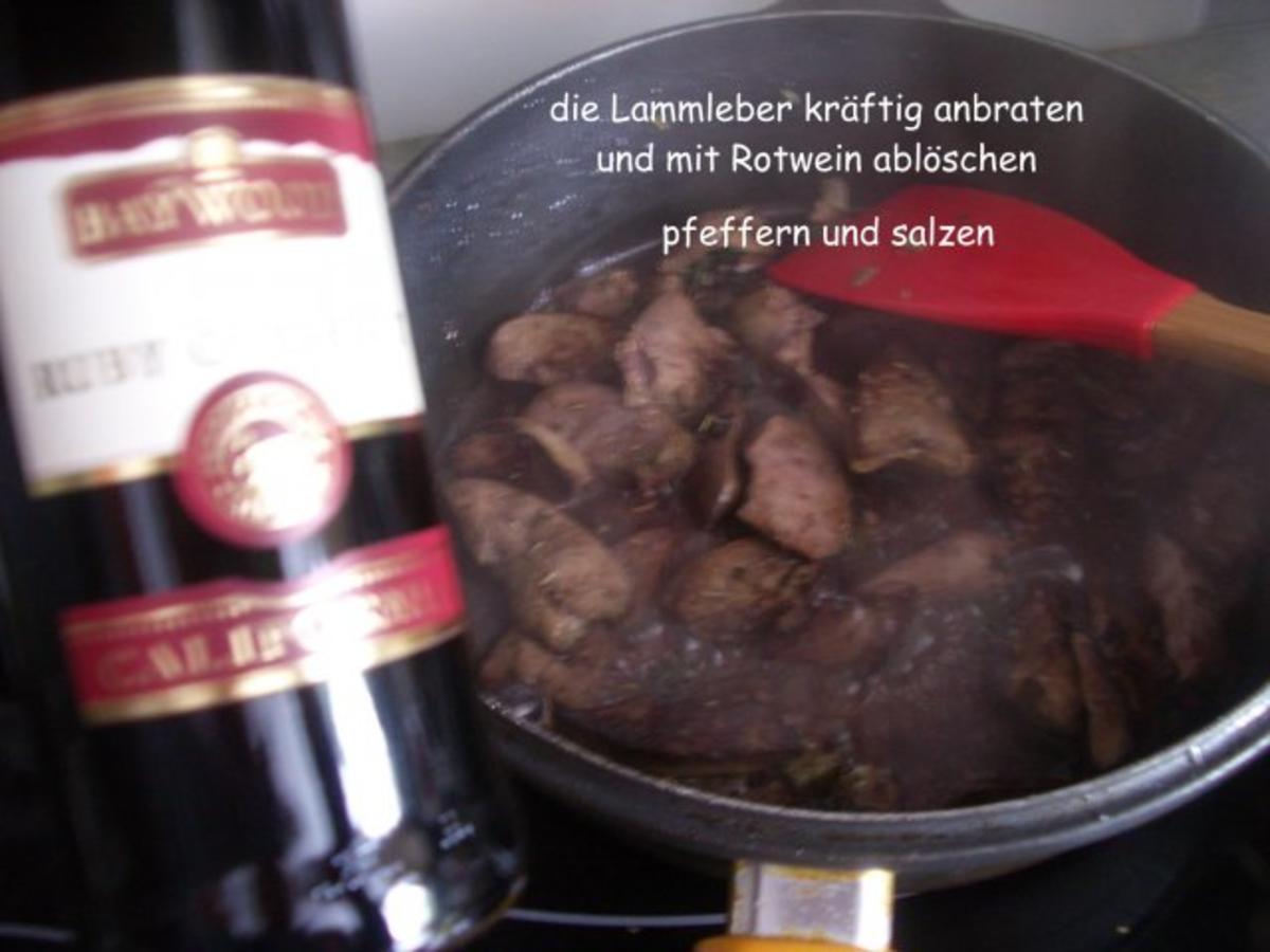 Lammleber Geschnetzeltes mit Butterspätzle und Salat - Rezept - Bild Nr. 4