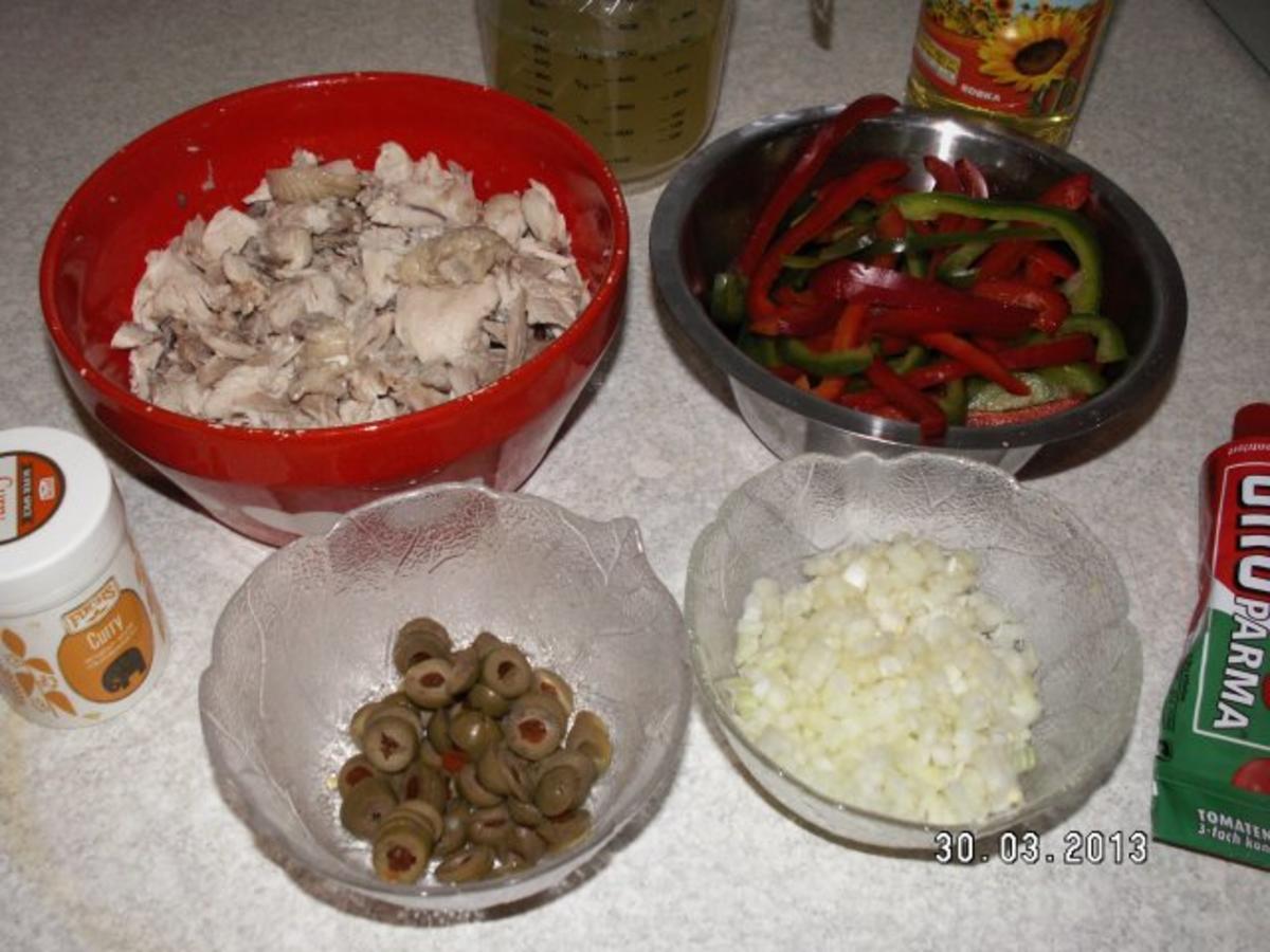 Curry-Reis mit Hähnchen und Paprika - Rezept - Bild Nr. 4