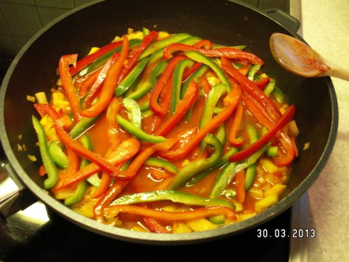 Curry-Reis mit Hähnchen und Paprika - Rezept - Bild Nr. 8