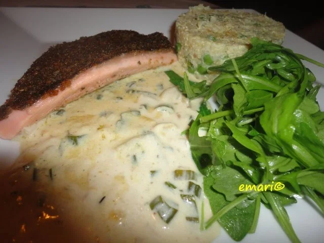 Lachs Forelle in Honig Curry Sauce - Rezept