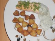 Lachsfilet mit Kräuterdip - Rezept