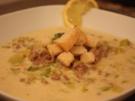 Käse-Lauch-Suppe mit Croûtons - Rezept