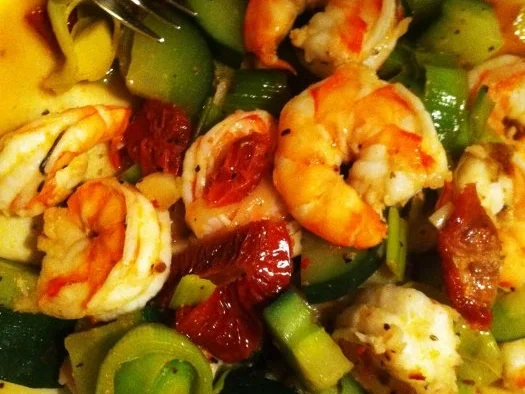 Rezept: Salat mit Garnelen Salat mit Garnelen - Rezept