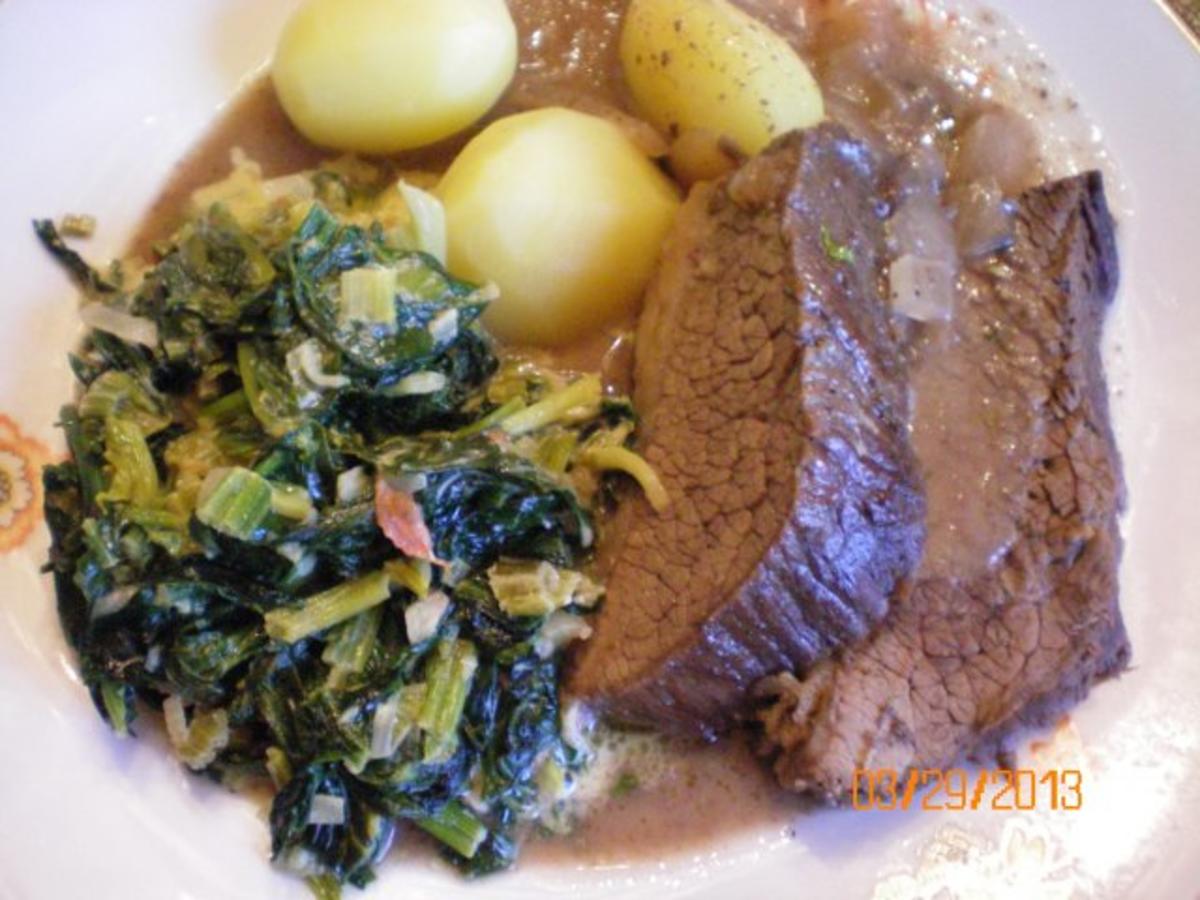 Rinderbraten vom Galloway in Rotwein - Rezept - kochbar.de