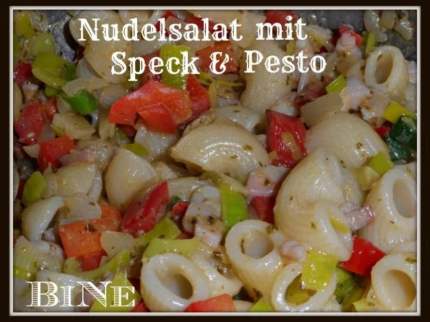 BiNe` S NUDELSALAT MIT SPECK & PESTO - Rezept