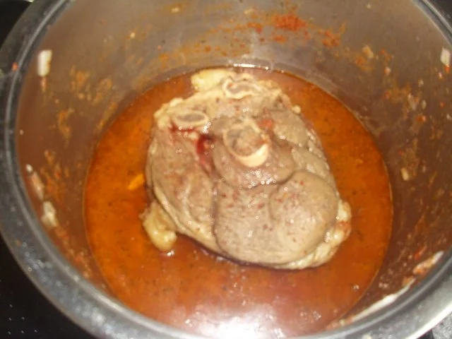 Lammbeinscheibe mit Kartoffeln und Bohnen - Rezept - Bild Nr. 4