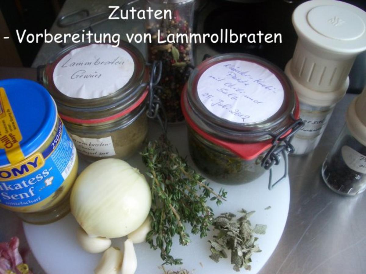 Lammrollbraten mit Bohnenbündel und Thüringer Klößen - Rezept - Bild Nr. 2