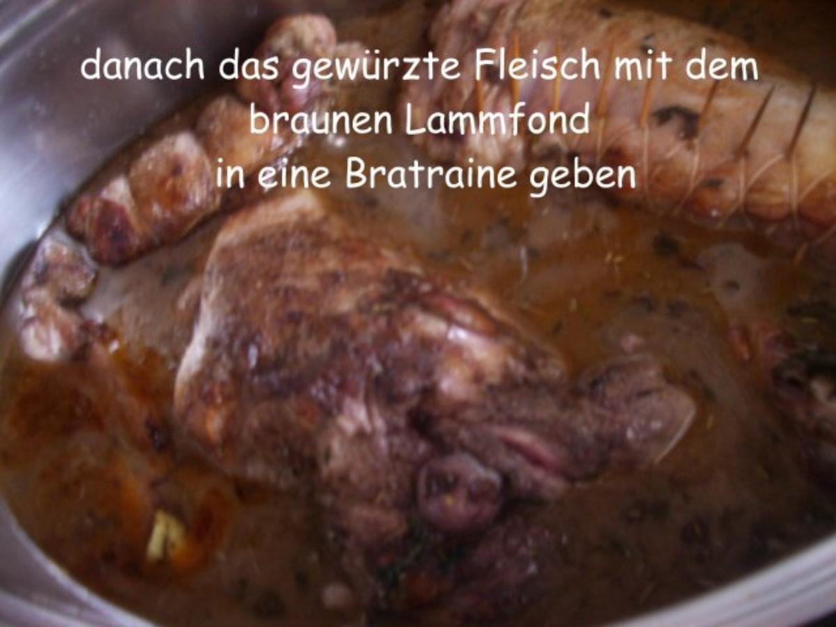 Lammrollbraten mit Bohnenbündel und Thüringer Klößen - Rezept - Bild Nr. 13