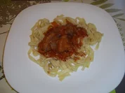 Backpulverhühnchen an Walnussbandnudeln - Rezept