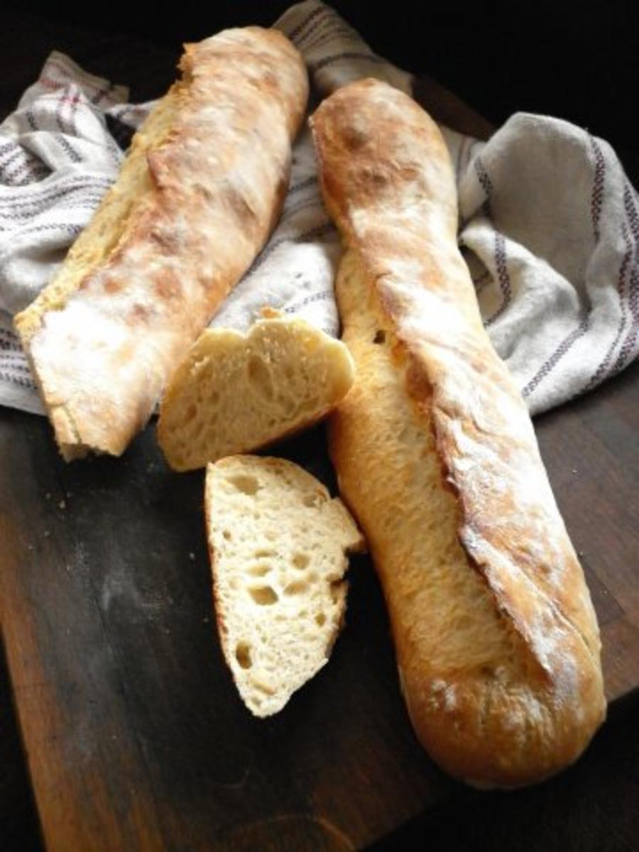 Bilder für Baguette mit Zutaten für 2 Baguette und Weizen Mehl Type 550 - Rezept