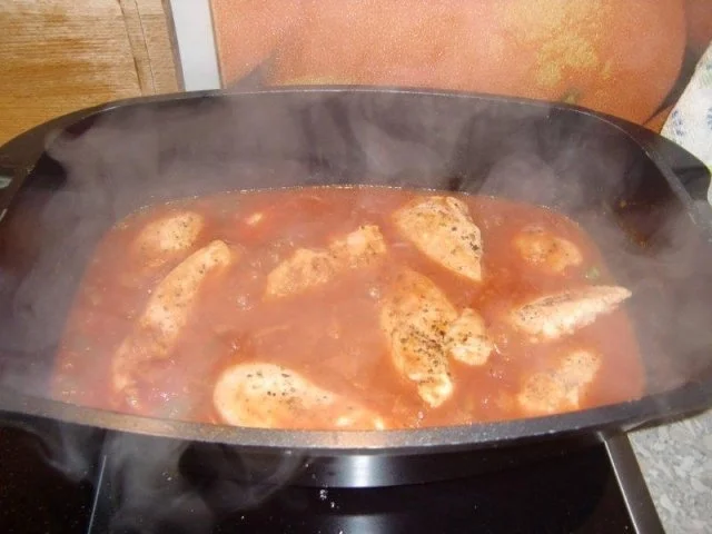 Hähnchenfilet auf Spätzle mit einer Paprikasahnesoße - Rezept - Bild Nr. 11