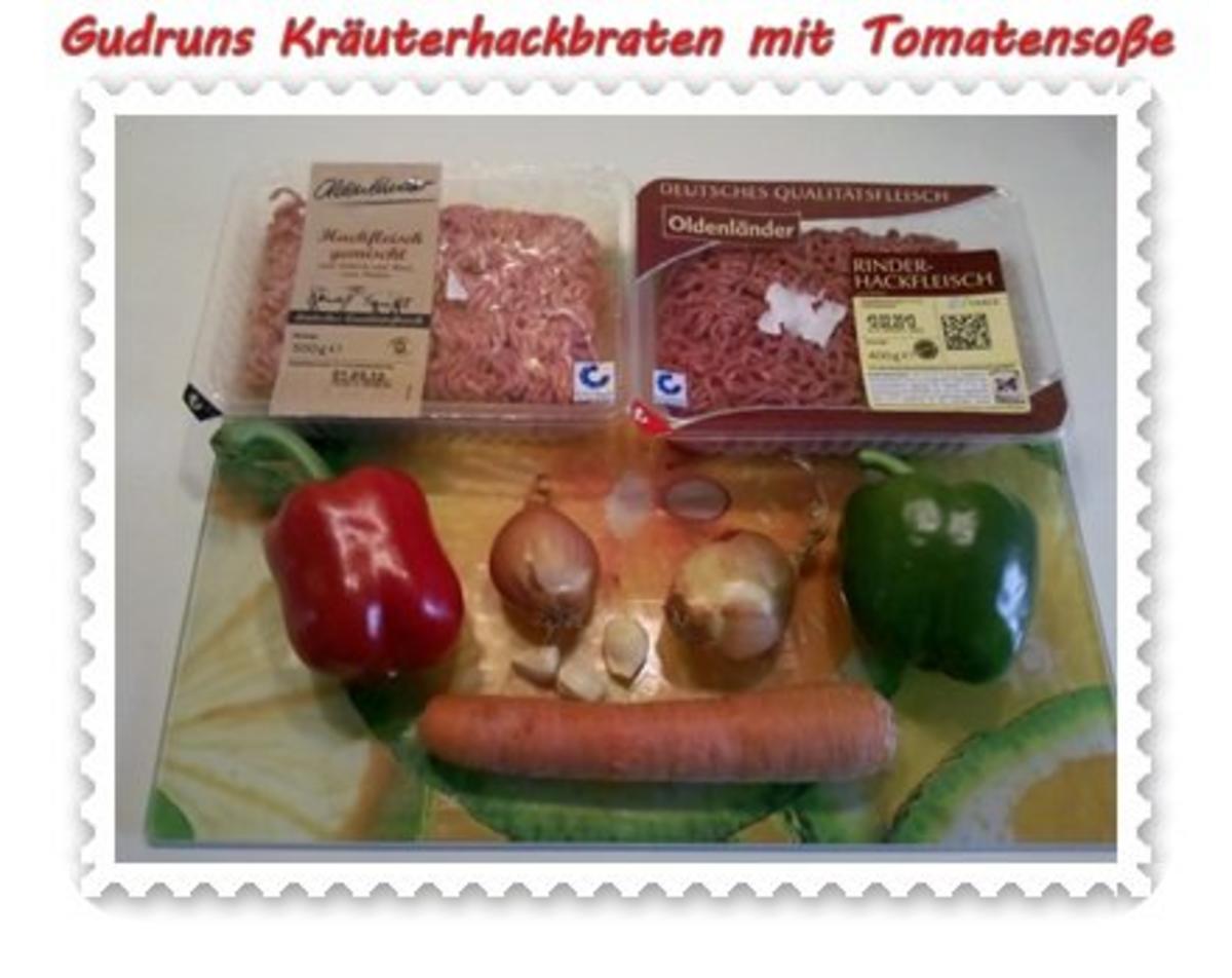 Hackfleisch: Kräuterhackfleischbraten mit pikanter Tomatensoße - Rezept - Bild Nr. 2